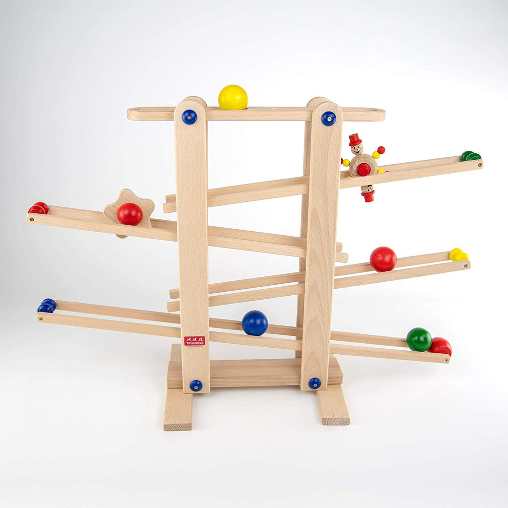 trihorse wooden marble run