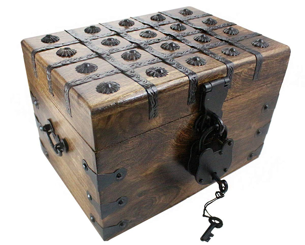 toy treasure chest with lock and key