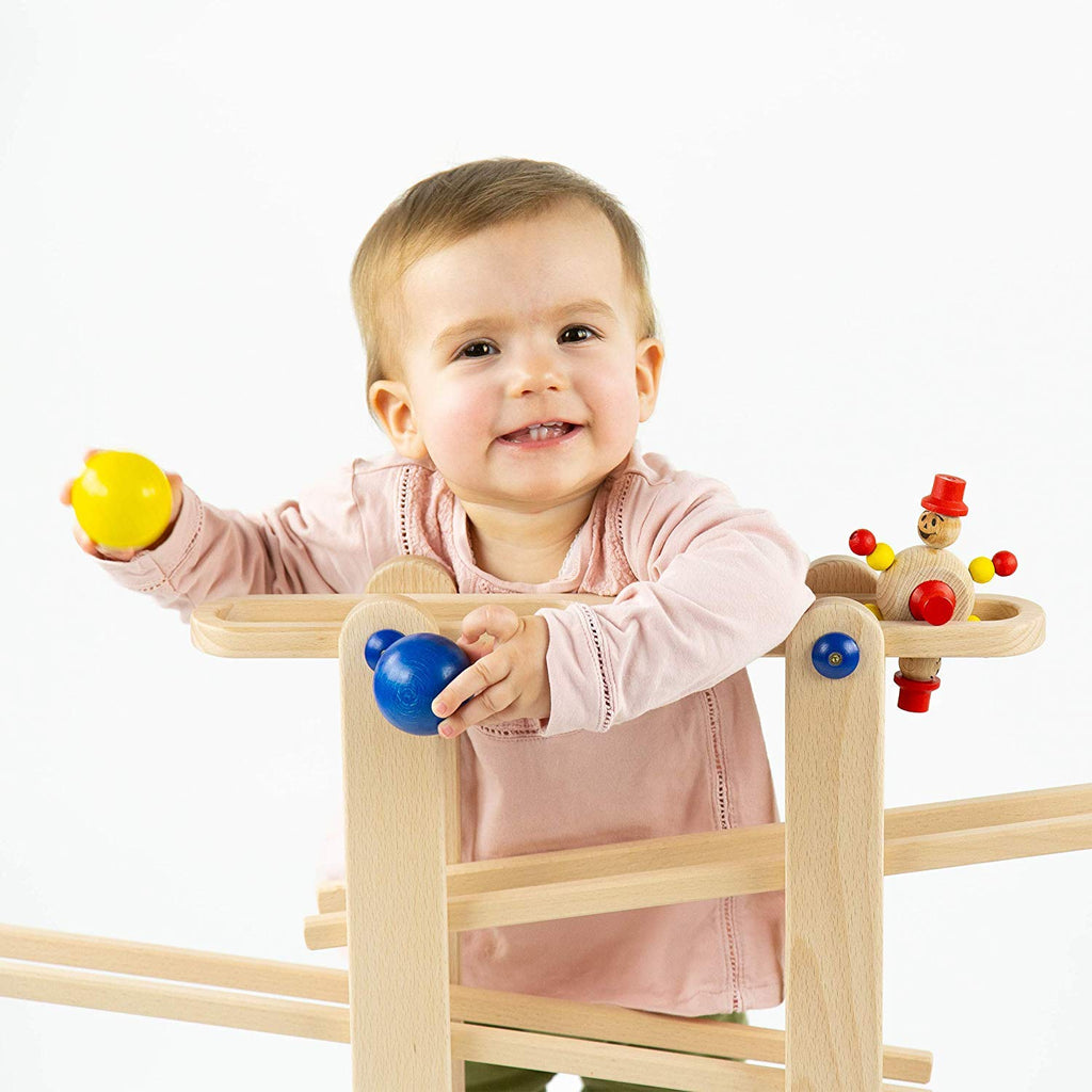 wooden ball run for toddlers