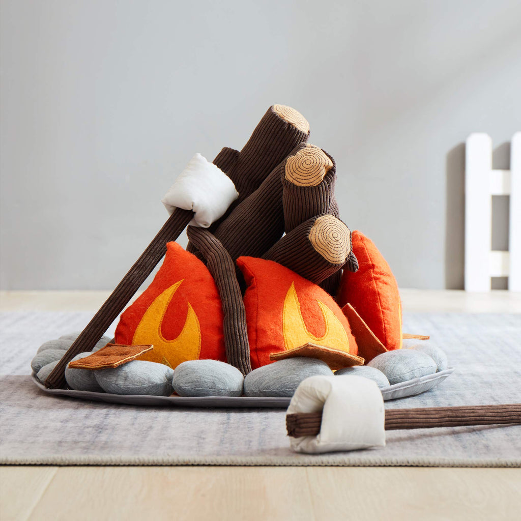 stuffed campfire set