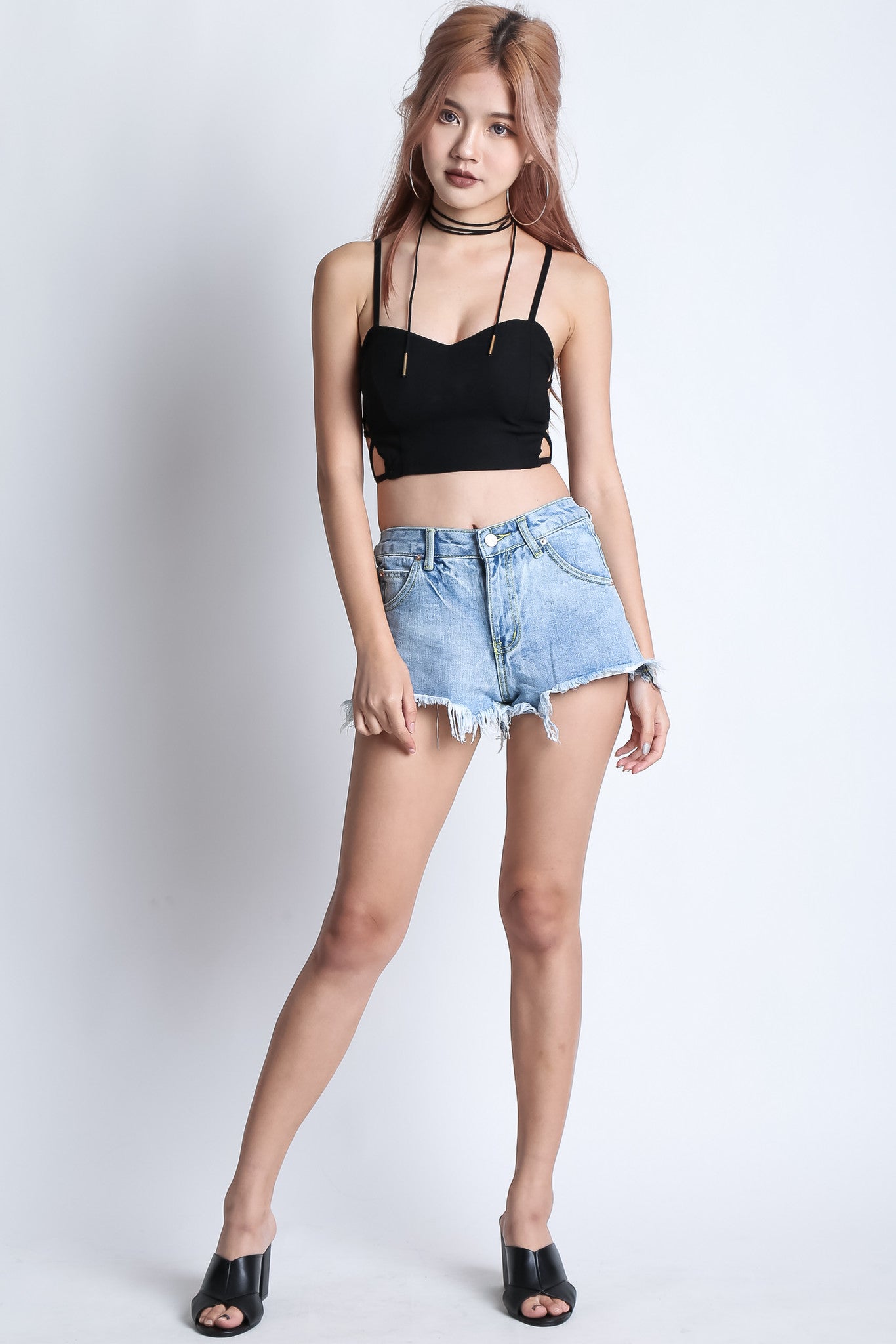 Restocked Xxx Crop Top In Black  Topazette-1231