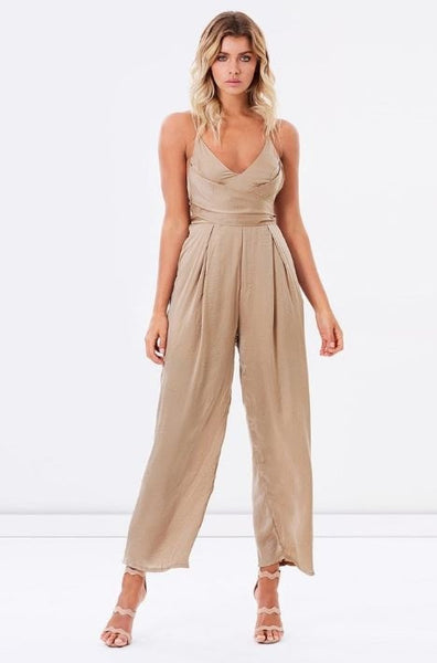 PARIS PANTSUIT - CHAMPAGNE– Fashion Flash Boutique