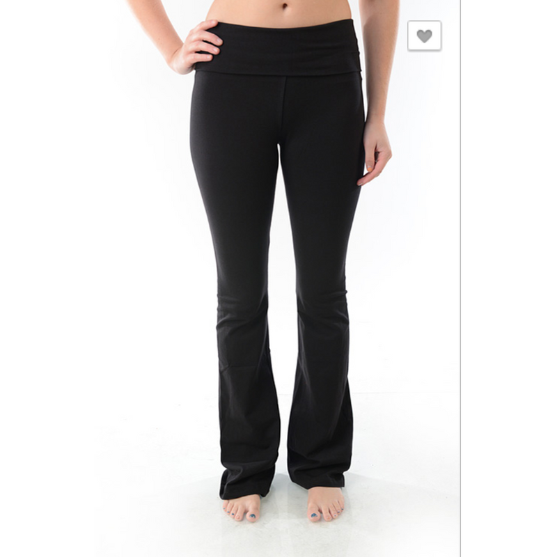 Bootcut Yoga Pants with Foldover 