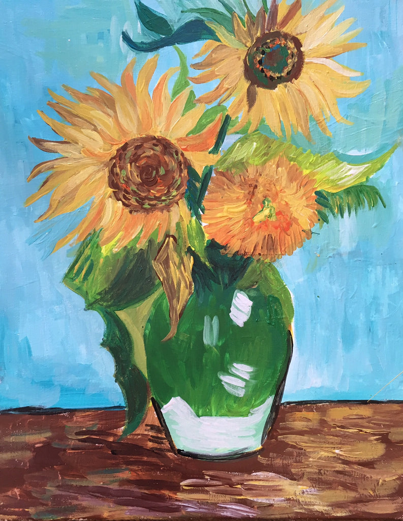 Vincent Van Gogh S Sunflowers Adult Art Classes Kids Art Classes In Greenville Sc