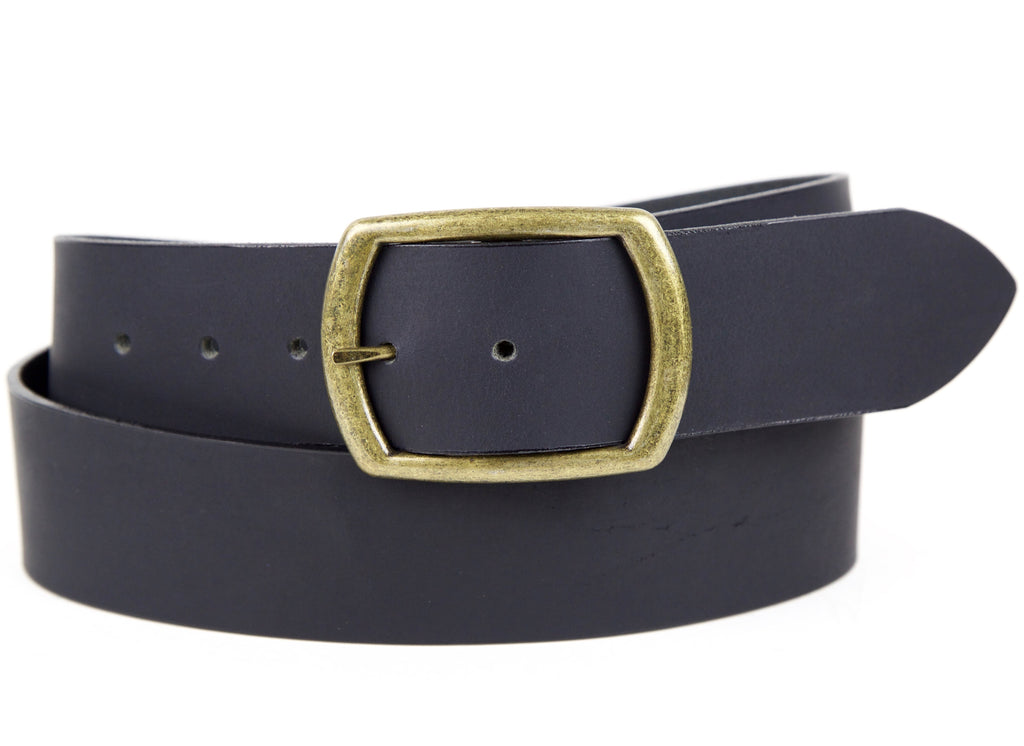 Matte Black Wide Leather Belt | Made in Seattle | Marakesh Leather