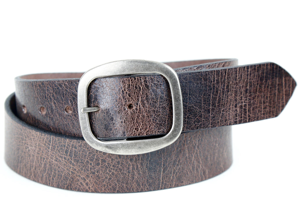 Distressed Brown Leather Belt | Made in Seattle | Marakesh Leather