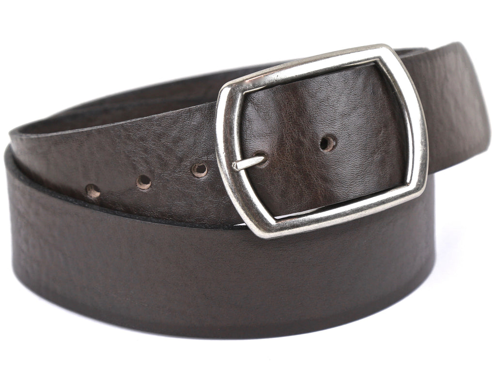 Brown Pebble Grain Wide Leather Belt | Marakesh Leather