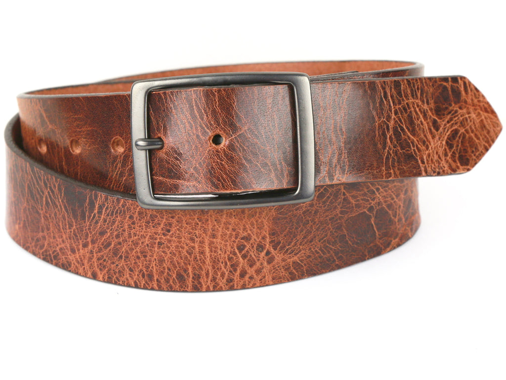 Distressed Tan Leather Belt | Made in Seattle | Marakesh Leather