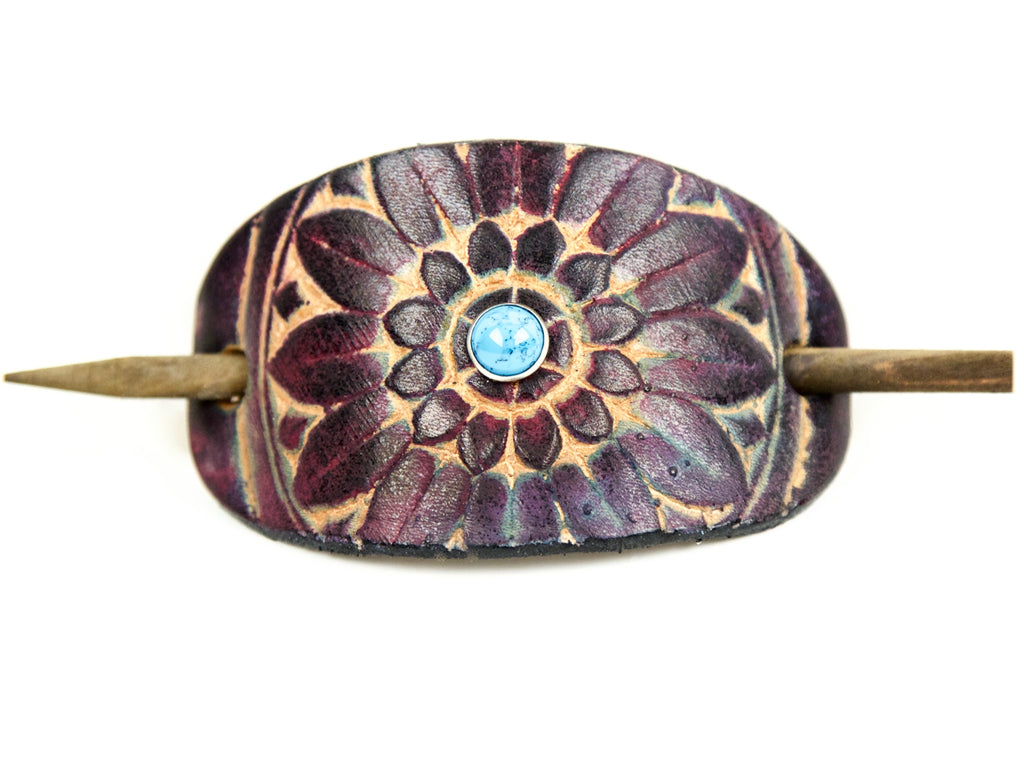 Sunflower Leather Hair Barrette – Marakesh Leather