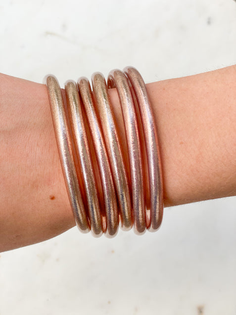 BuDhaGirl: Set of 3 Rose Gold All Weather Bangles