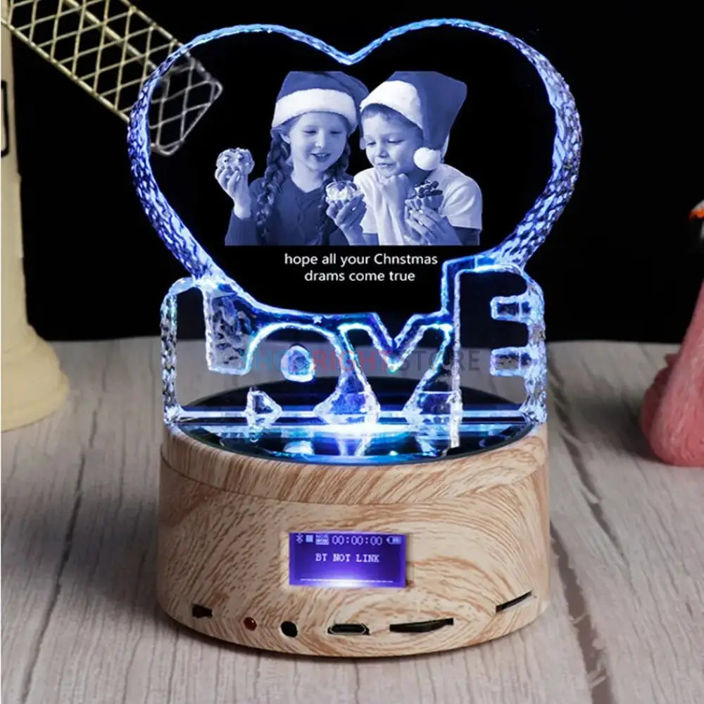 Customized colored 3d crystal picture to photo frame with a