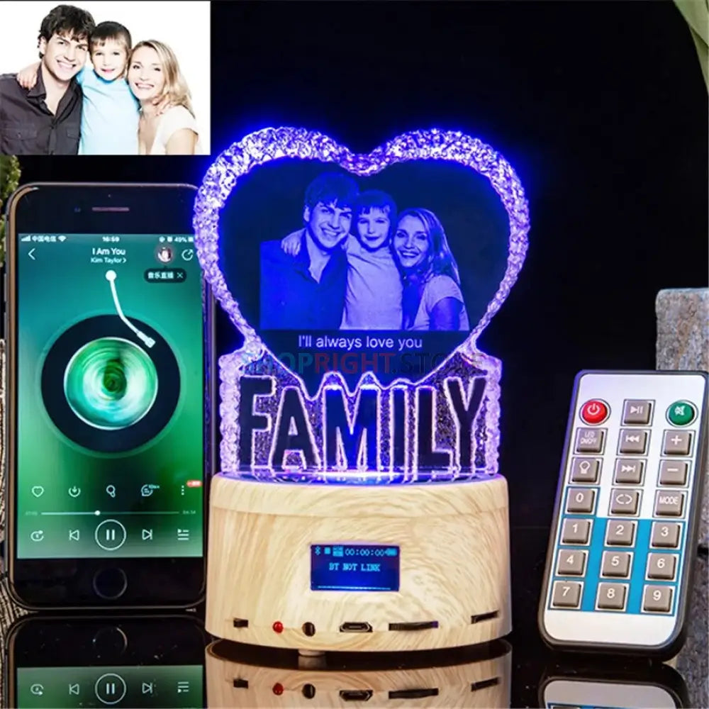 Customized colored 3d crystal picture to photo frame with a