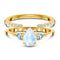 Lania ring & twinkling band - 14kt yellow gold vermeil / 5 -