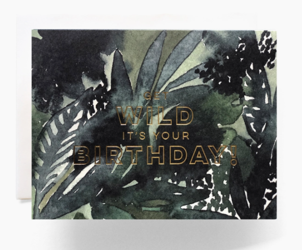 Get Wild Birthday   Note Card   Antiquaria