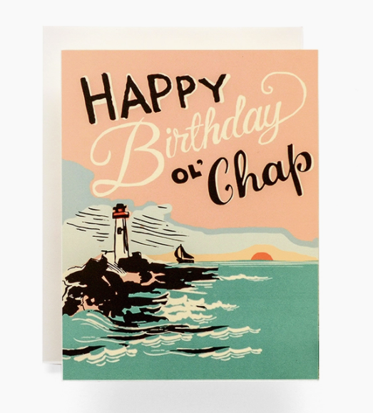 Lighthouse Birthday   Note Card   Antiquaria