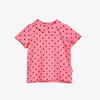 Polka Dot Collar T-Shirt Pink