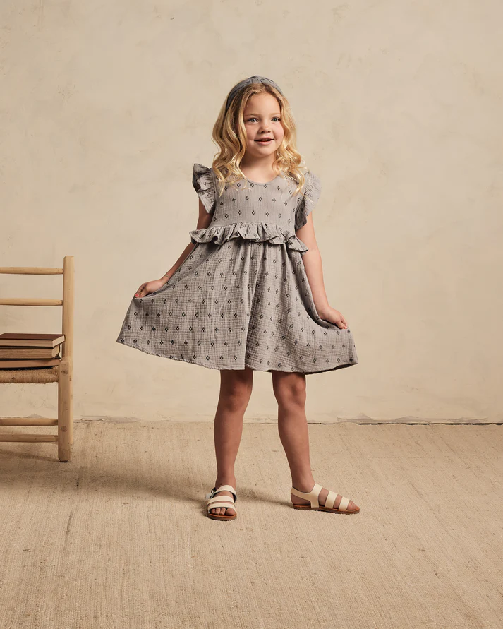 Brielle Dress Geo Embroidery Cloud