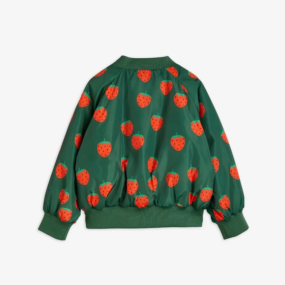 Strawberries Baseball Jacket Green