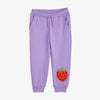 Strawberry Embroidered Sweatpants Purple