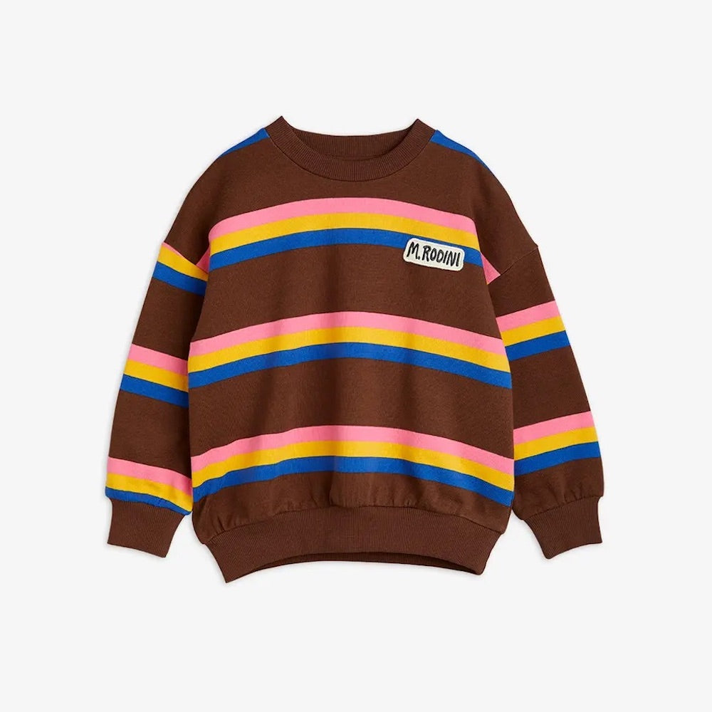 Stripe Sweatshirt Brown