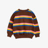 Stripe Sweatshirt Brown