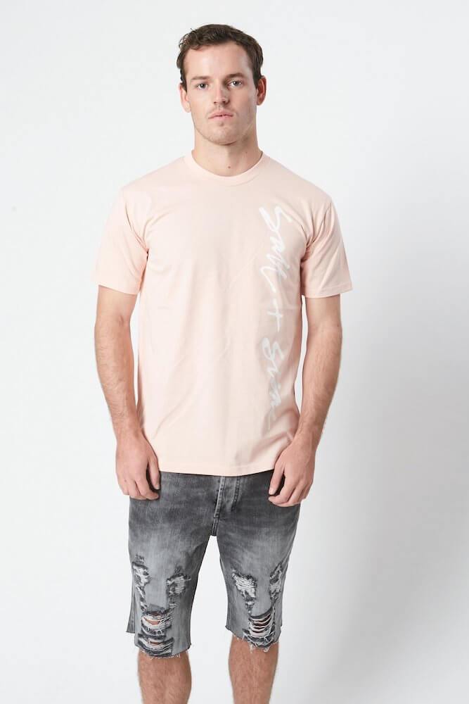 Inji Salt & Stone Pink Tee (Mens) Tops & Tees - lincolnstreetwatsonville Cool Kids Clothes
