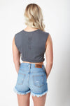 Inji Dusty Denim Shorts (Womens) Shorts - lincolnstreetwatsonville Cool Kids Clothes