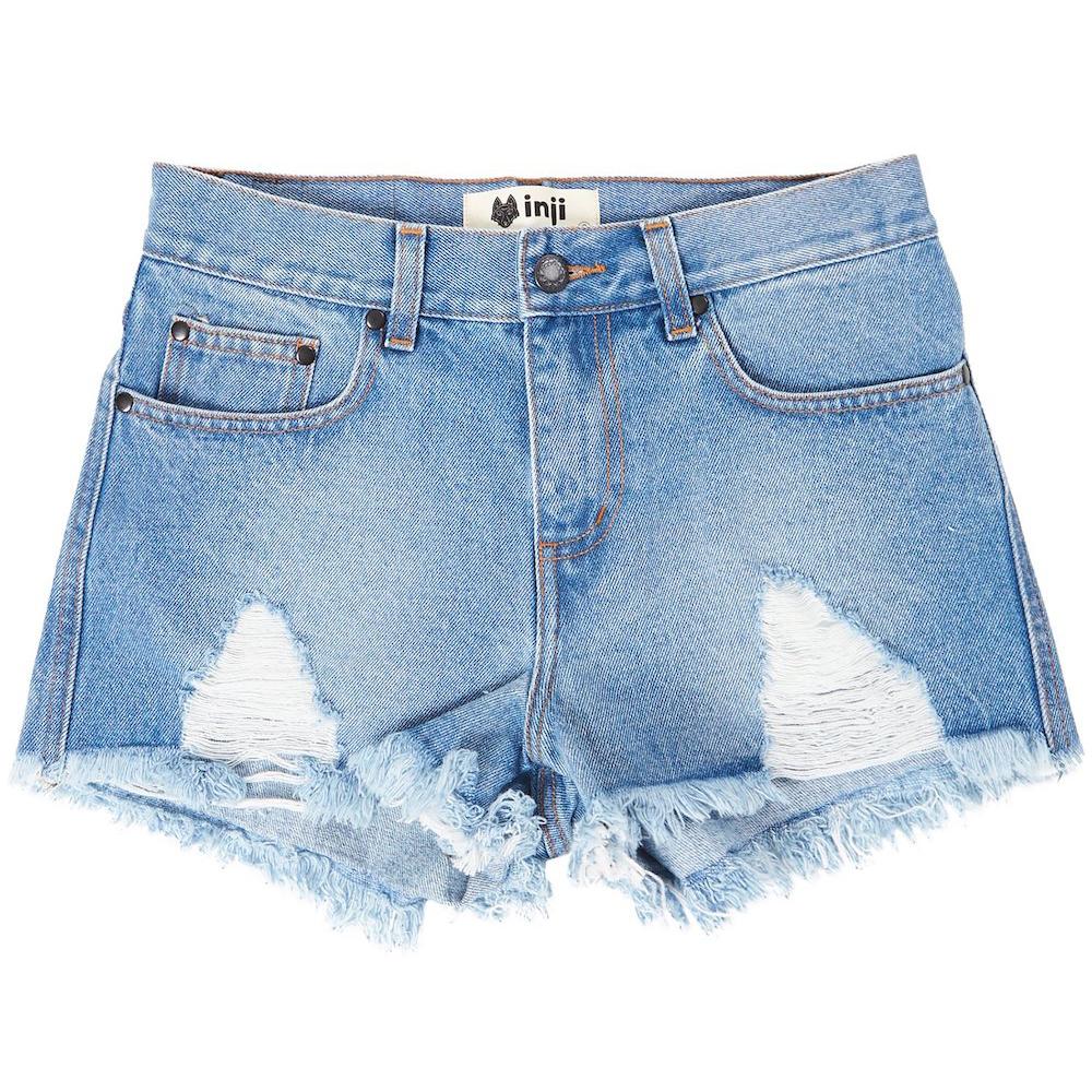 Inji Dusty Denim Shorts (Womens) Shorts - suiteyosemite Cool Kids Clothes