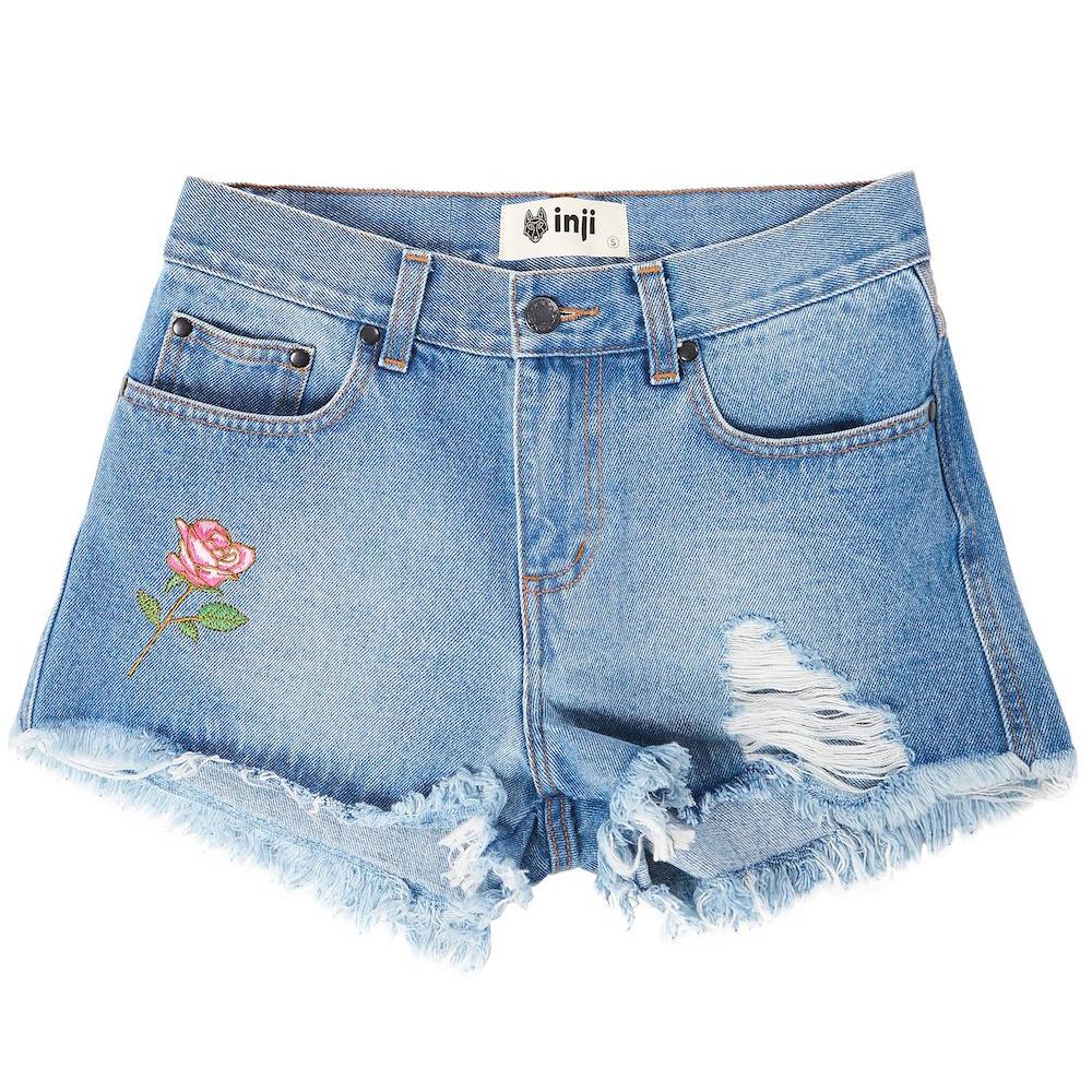 Inji Rosie Denim Shorts (Womens) Shorts - lincolnstreetwatsonville Cool Kids Clothes