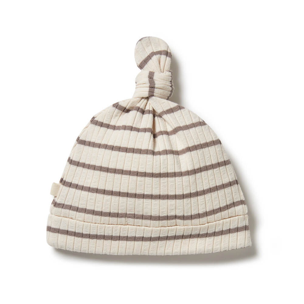 Wilson & Frenchy Organic Rib Knot Hat Hazelwood / Ecru | suiteyosemite