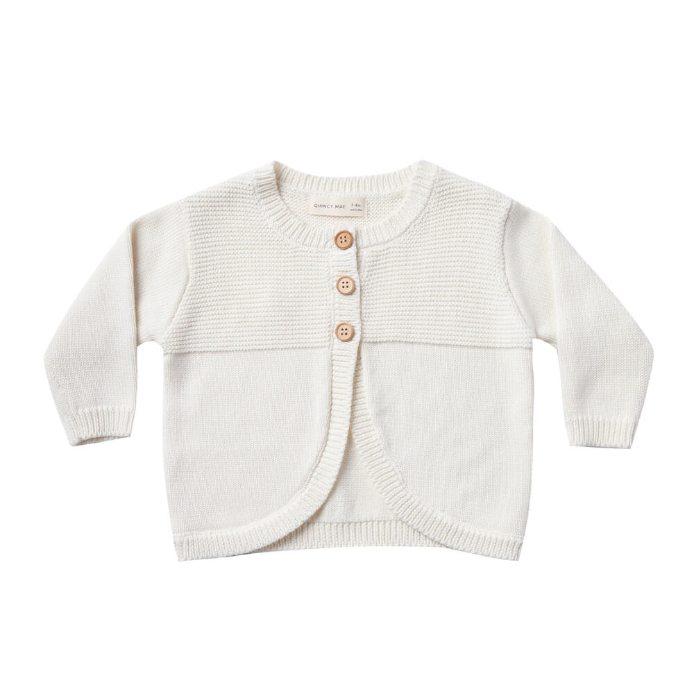 Quincy Mae Knit Cardigan Ivory | rundreisetipps