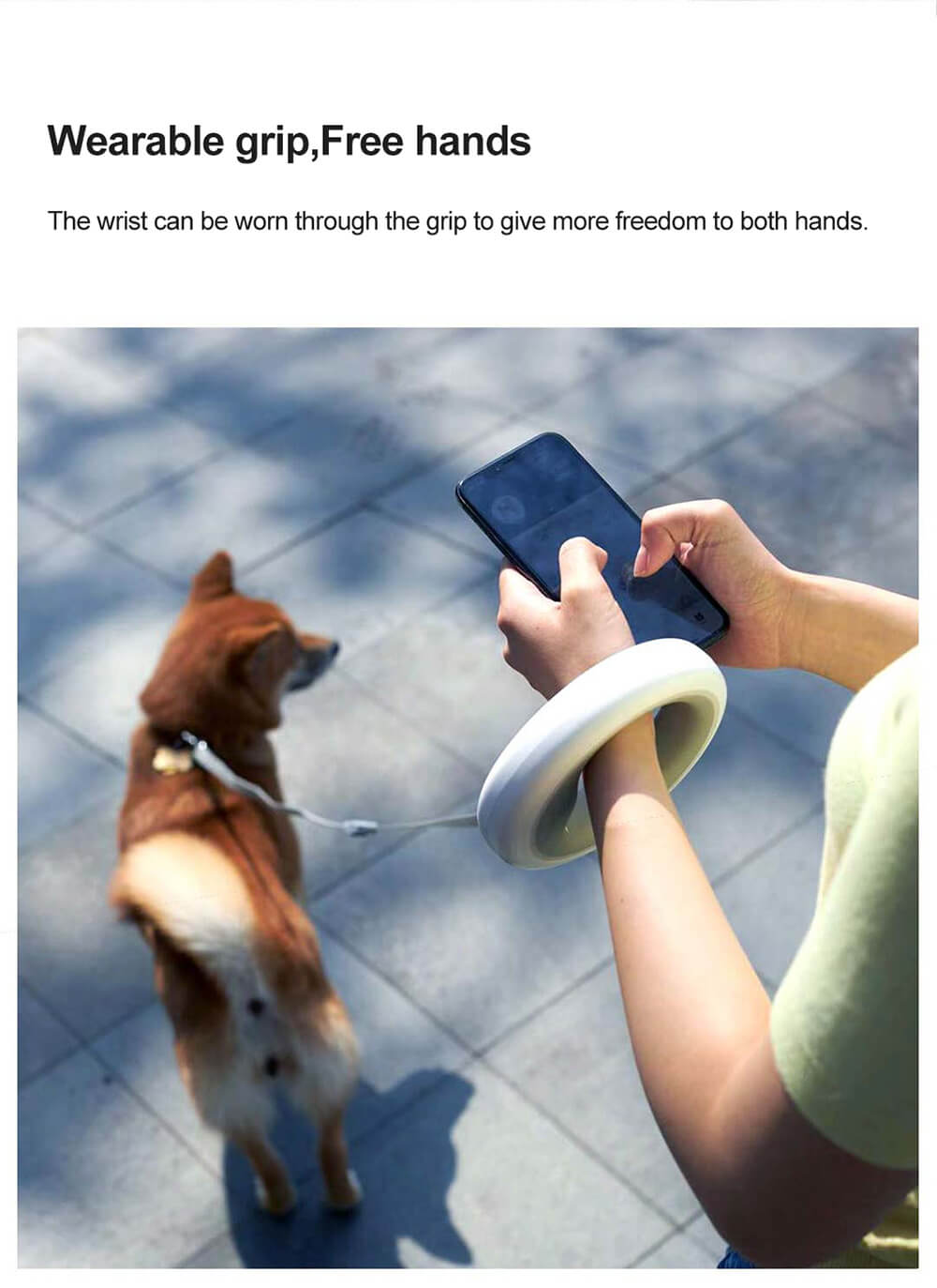 dog leash free hand
