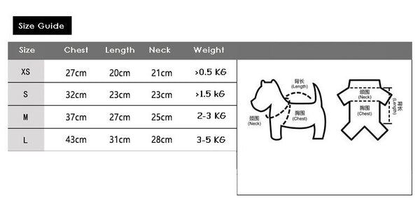 pet costume size guide aipaws