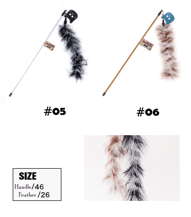 feather cat toy cat feather wand feather stick cat toy feather tail cat toy