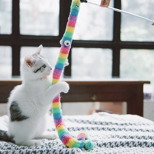 Pom Pom Ball Cat Teaser Toy Cat Wand︱Aipaws – aipaws