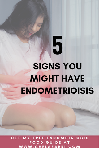 Repin and click through to read my blog post on endometriosis symptoms: do I have endometriosis? Common symptoms. In this blog I share with you five signs and facts to see if you might have endometriosis.  We touch on chronic severe pain, and pain when on your menstrual cycle.