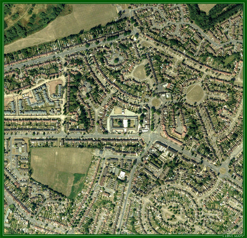 Personalised 1km x 1km Aerial Photograph | I Love Maps