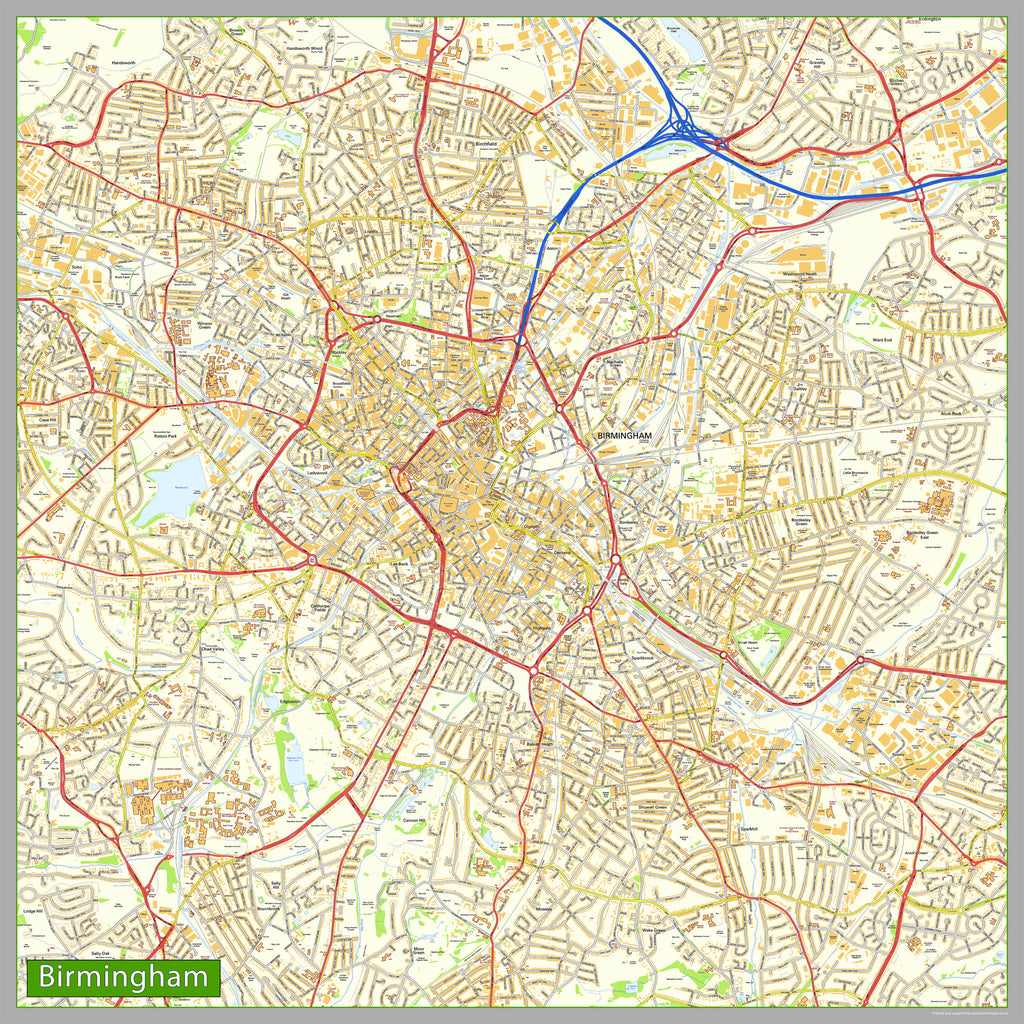 Birmingham Street Map | I Love Maps