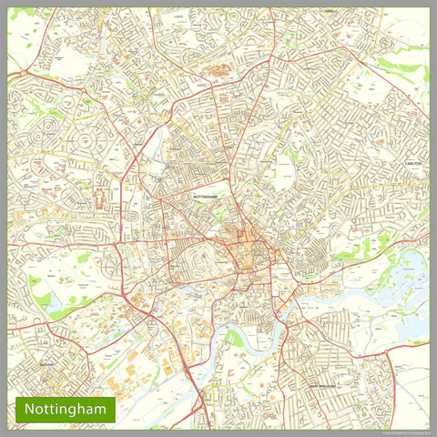 Nottingham Street Map | I Love Maps