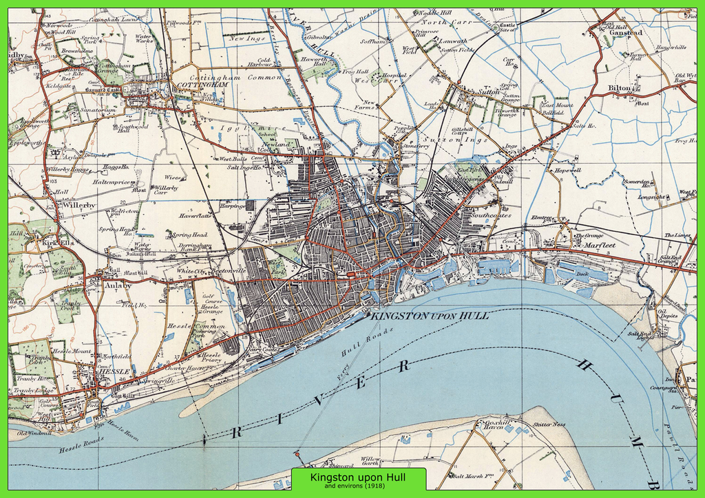 Kingston Upon Hull And Environs Ordnance Survey Map 19 I Love Maps