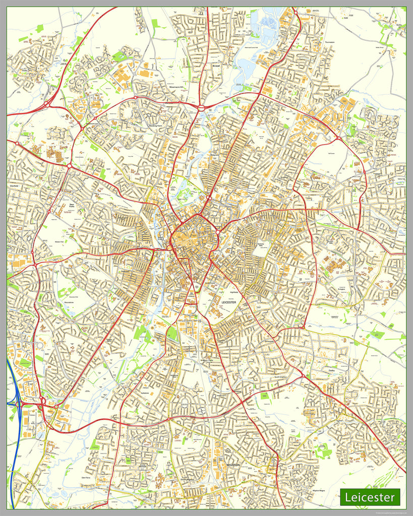 Leicester City Centre Street Map I Love Maps   1 7b28f46f F564 4525 B082 73e061e3369e 1024x1024 