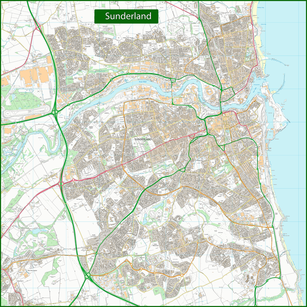 Sunderland Street Map | I Love Maps