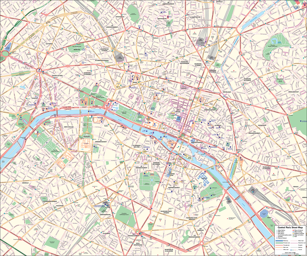street map of paris Paris Street Map Central Paris I Love Maps street map of paris