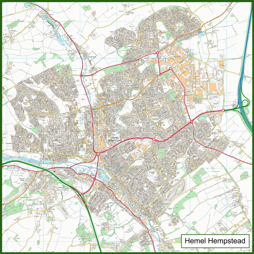 Map Of Hemel Hempstead Hemel Hempstead Street Map | I Love Maps