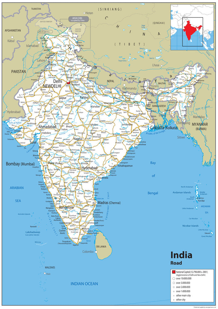 India Road Map | I Love Maps