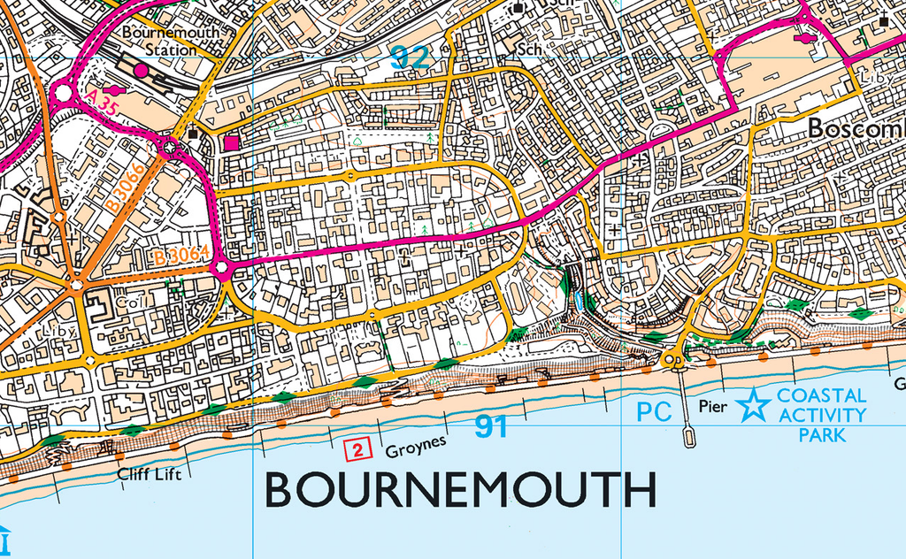 Bournemouth And Poole Harbour Coastal Area Map I Love Maps   2 1024x1024 