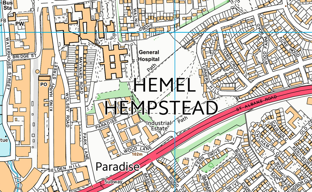 Street Map Of Hemel Hempstead Hemel Hempstead Street Map | I Love Maps