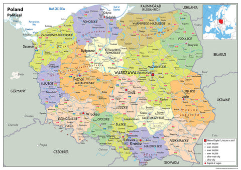 Poland Political Map | I Love Maps