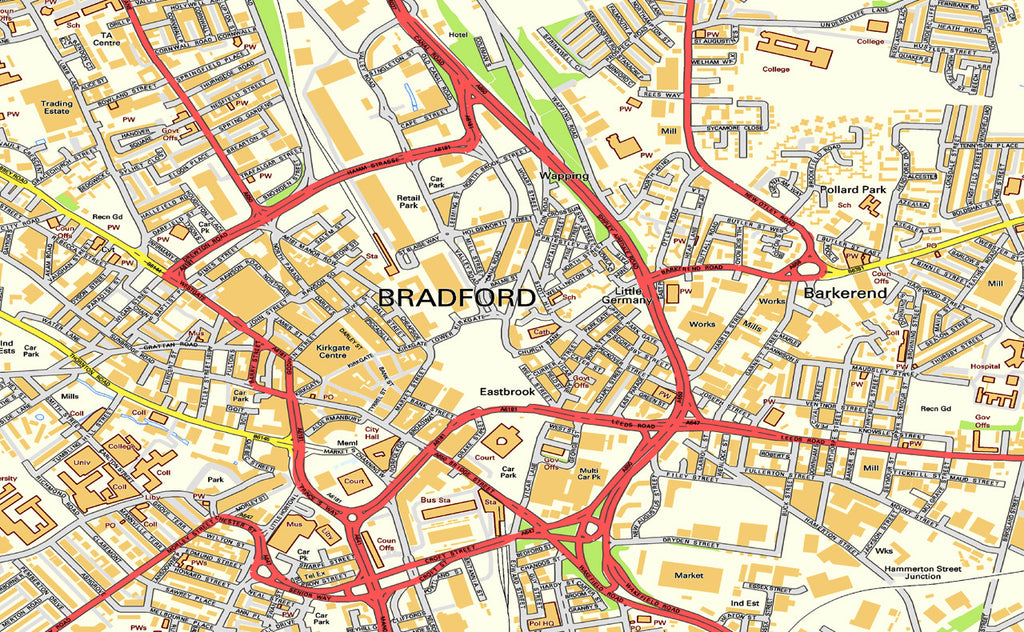 Hick St Bradford Map