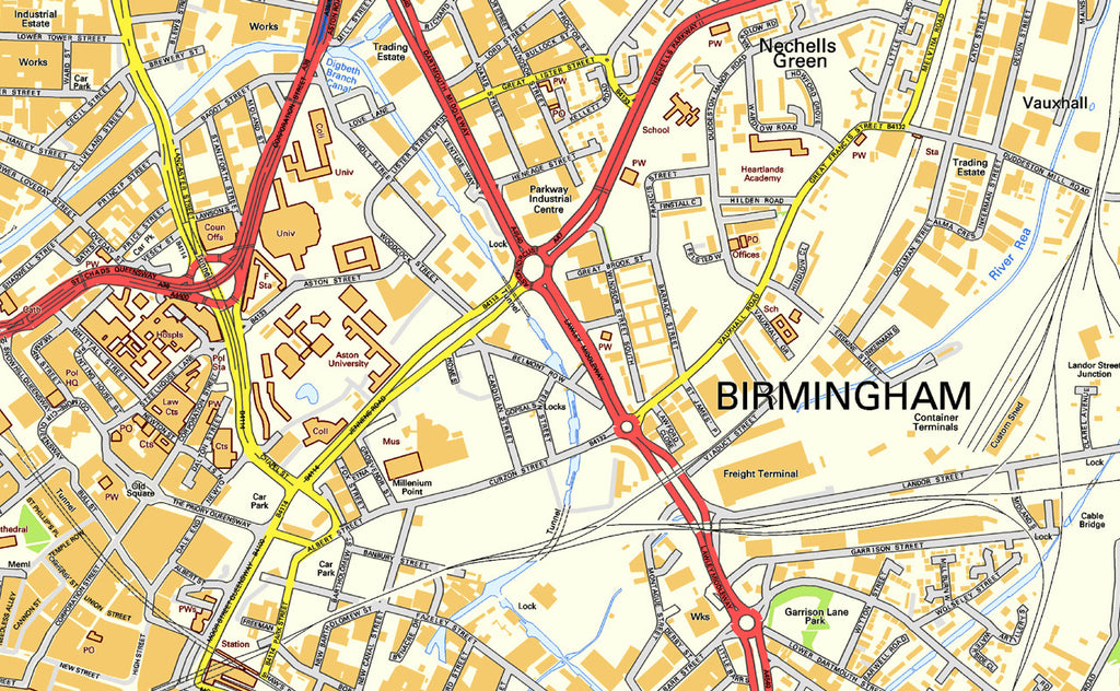 Birmingham Street Map  I Love Maps